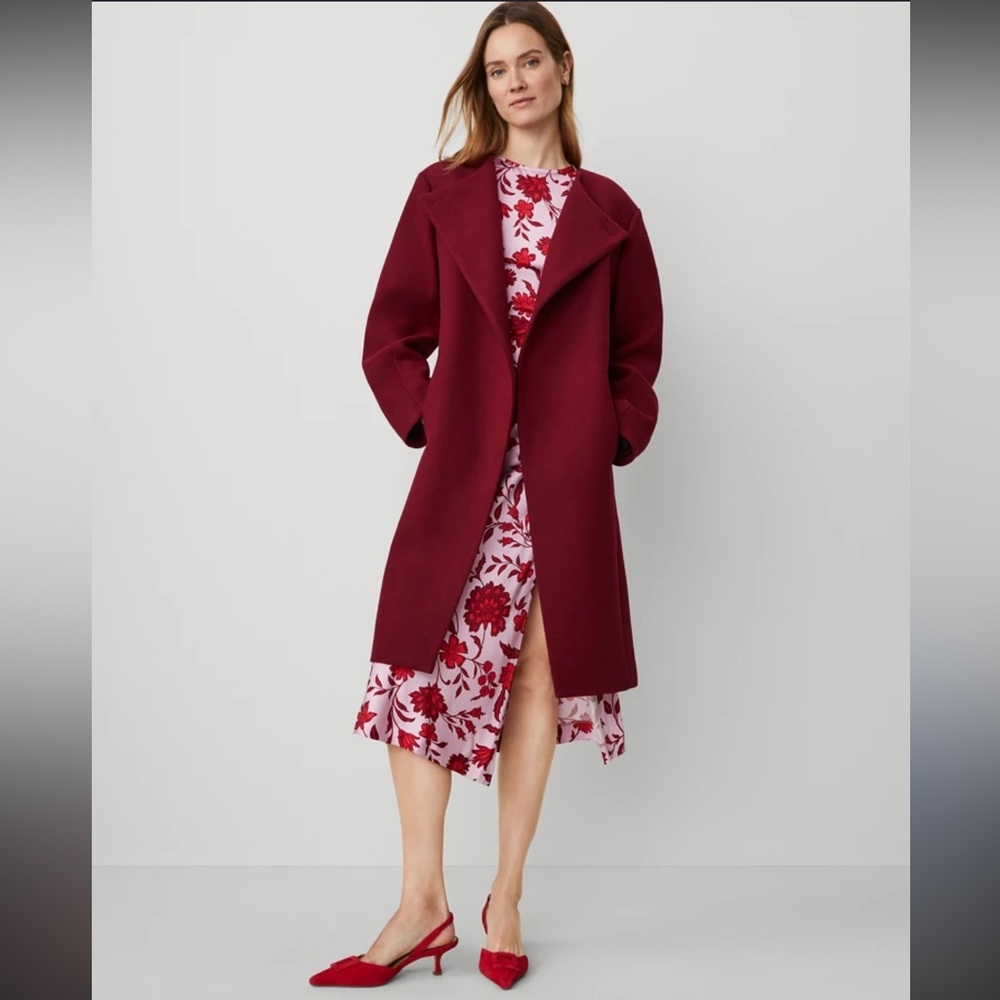 Elegant Burgundy Coat